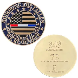 343 • 72 • 8 | September 11th, 2001 Memorial Challenge Coin