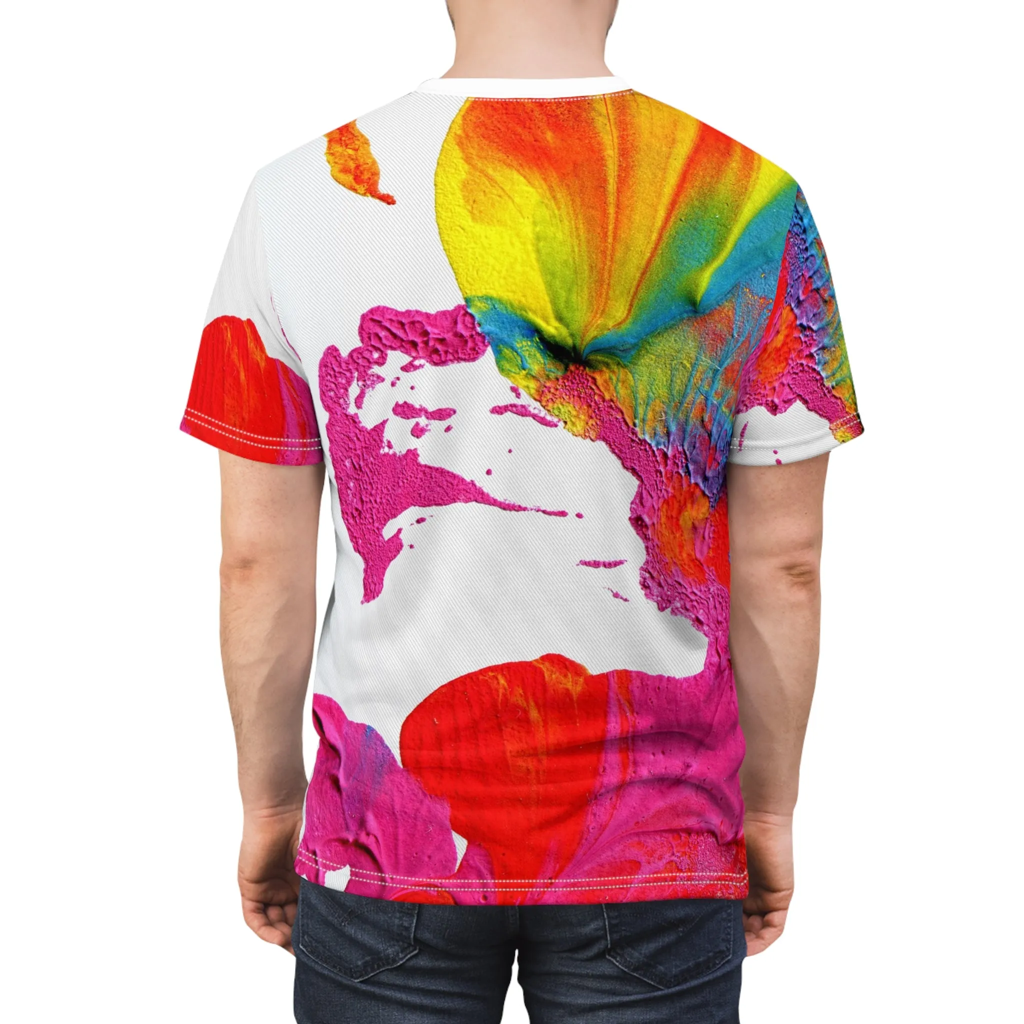 Abstract Paint T-Shirt Unisex All Over Print Tee Colorful Unisex T-Shirt | 1003