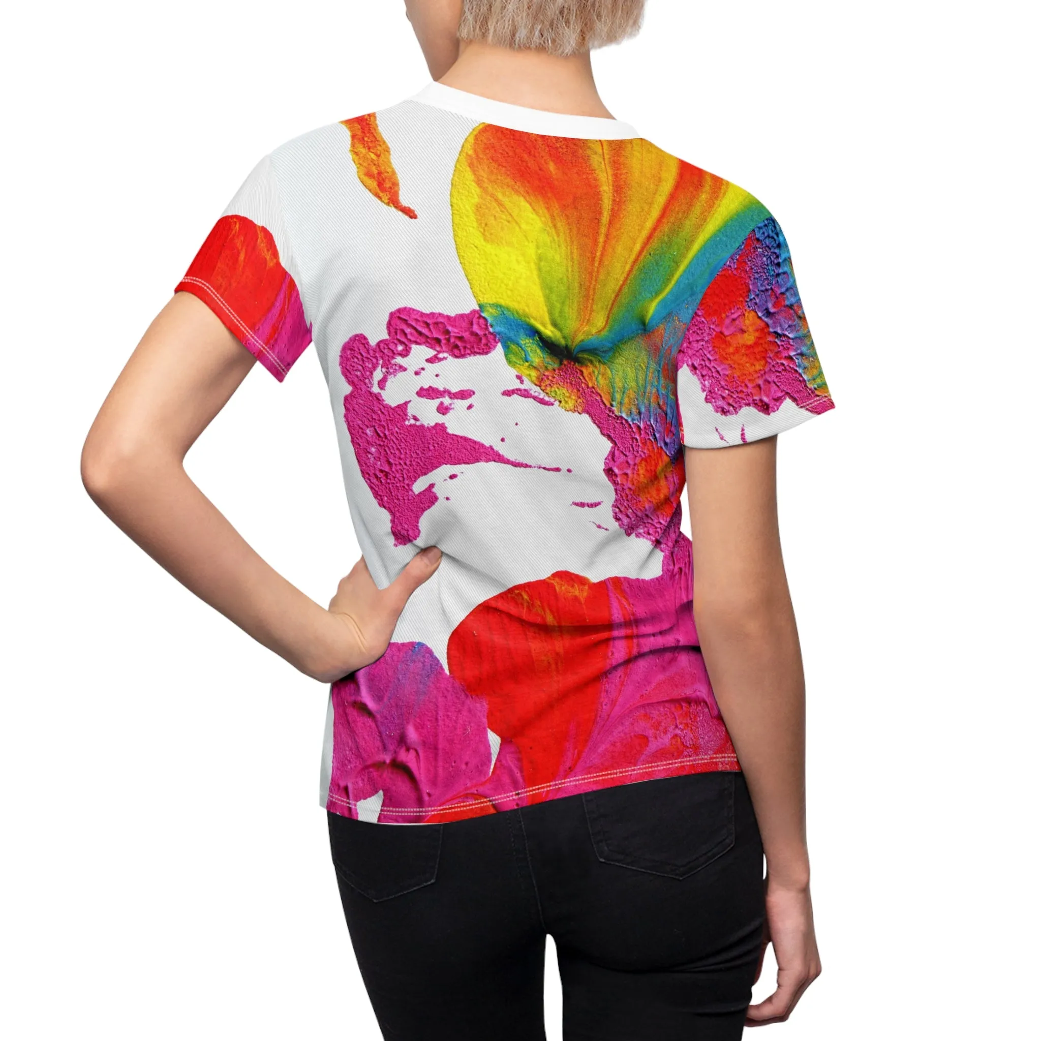 Abstract Paint T-Shirt Unisex All Over Print Tee Colorful Unisex T-Shirt | 1003