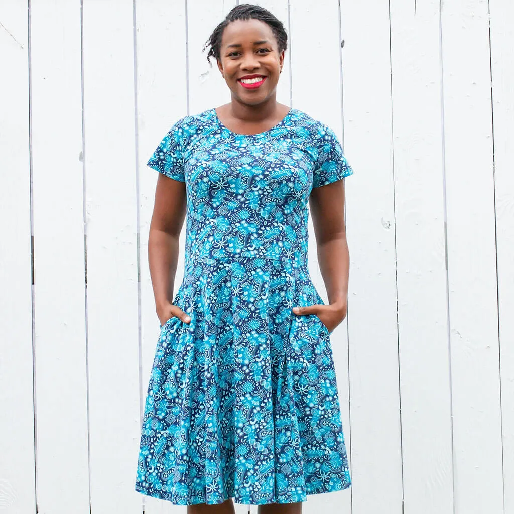 Adult Microbes A-Line Dress with Pockets