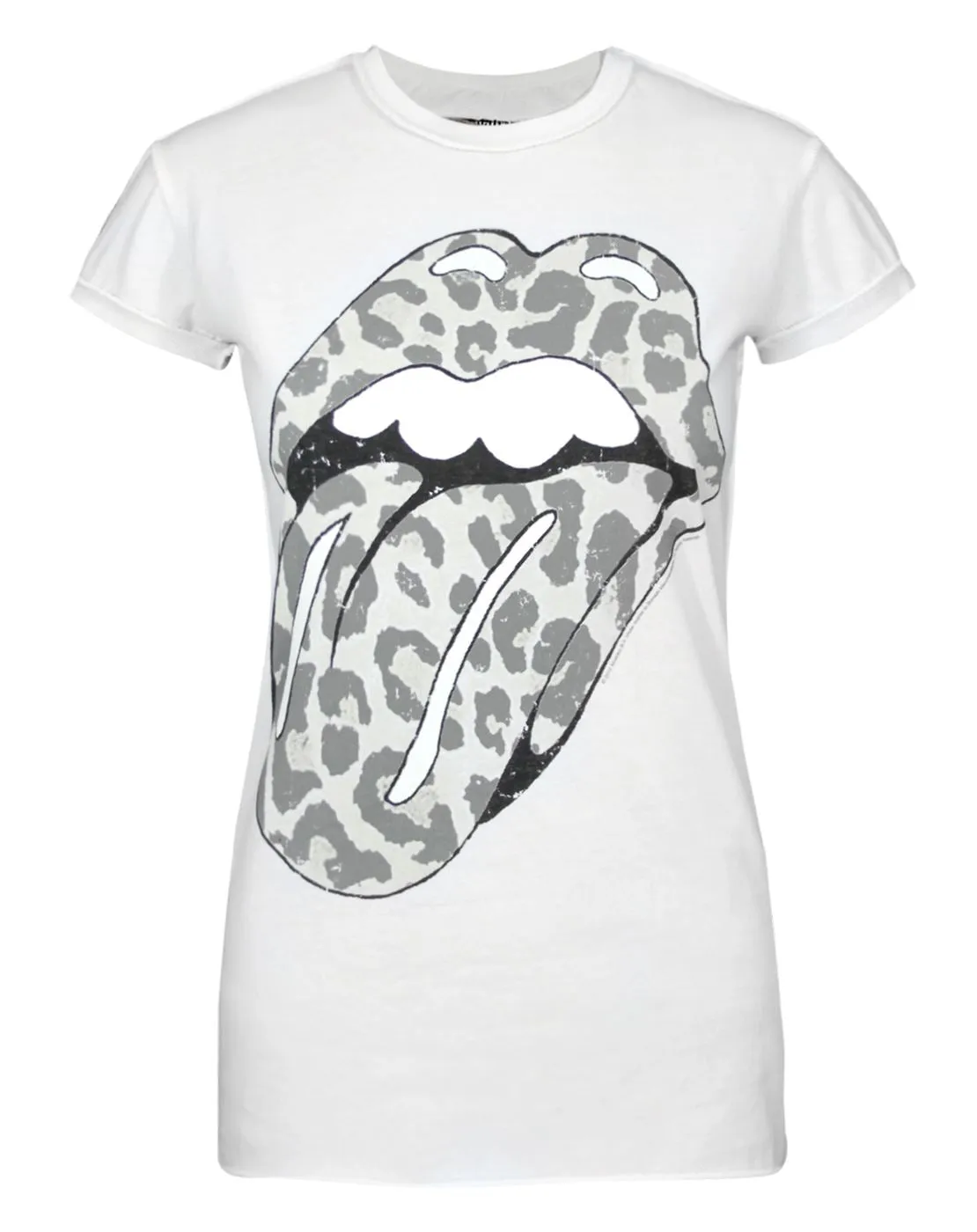 Amplified Clothing The Rolling Stones Womens White Short Sleeved T-Shirt