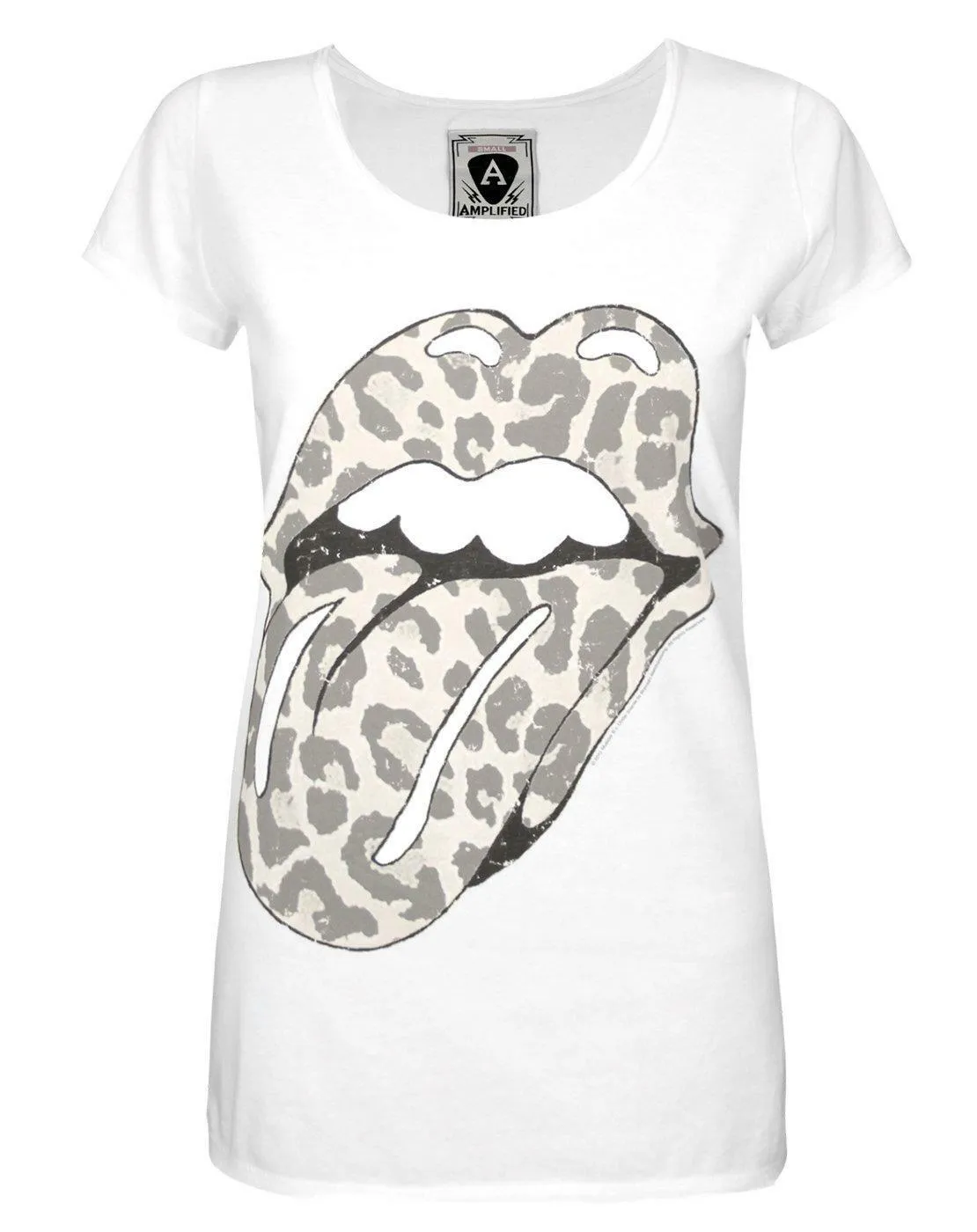 Amplified Clothing The Rolling Stones Womens White Short Sleeved T-Shirt