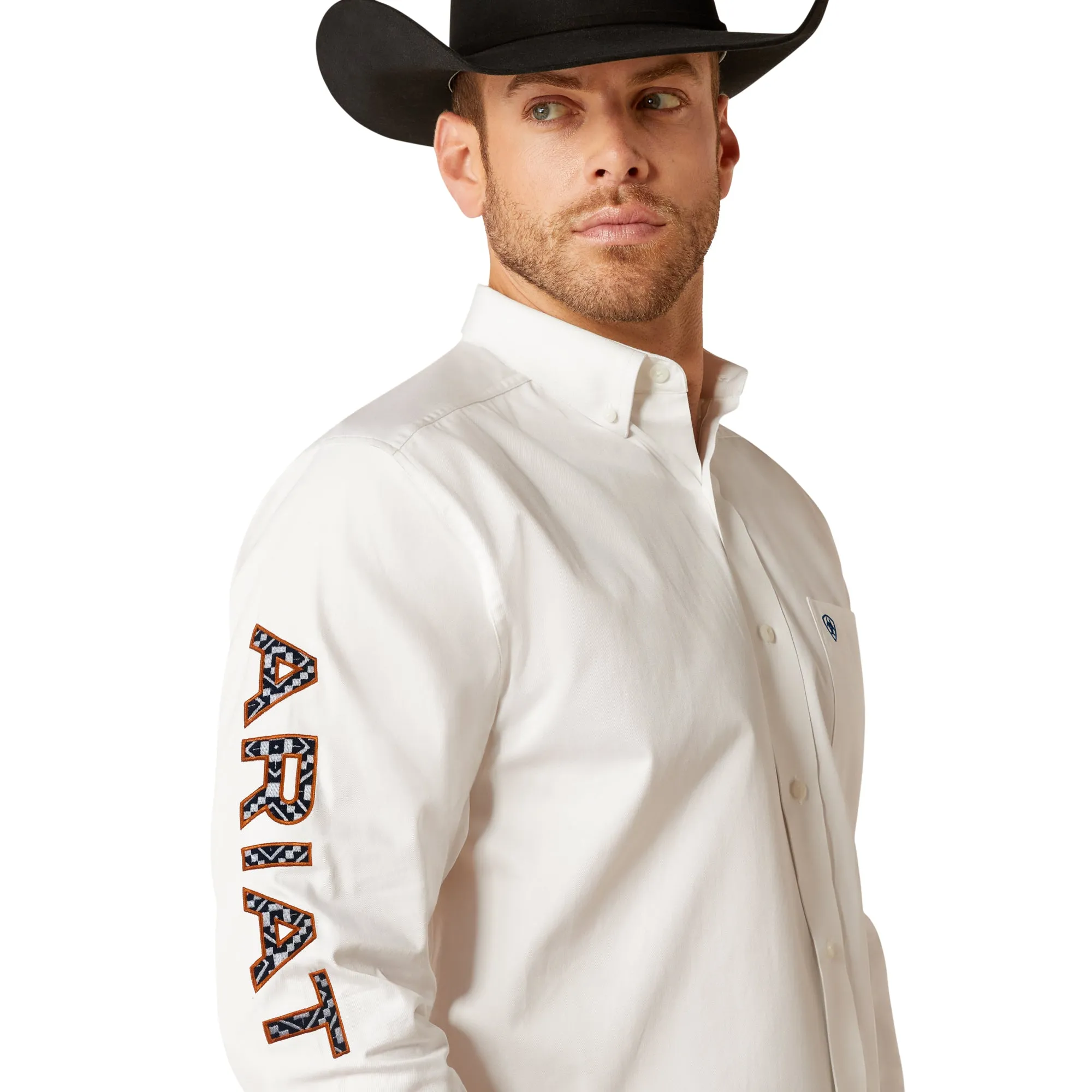 Ariat Men's Logo Twill Shirt White