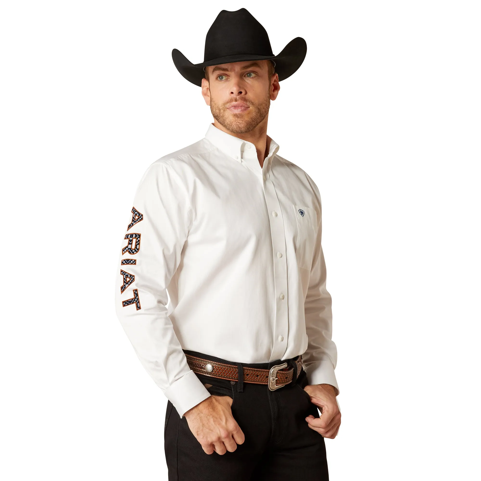 Ariat Men's Logo Twill Shirt White