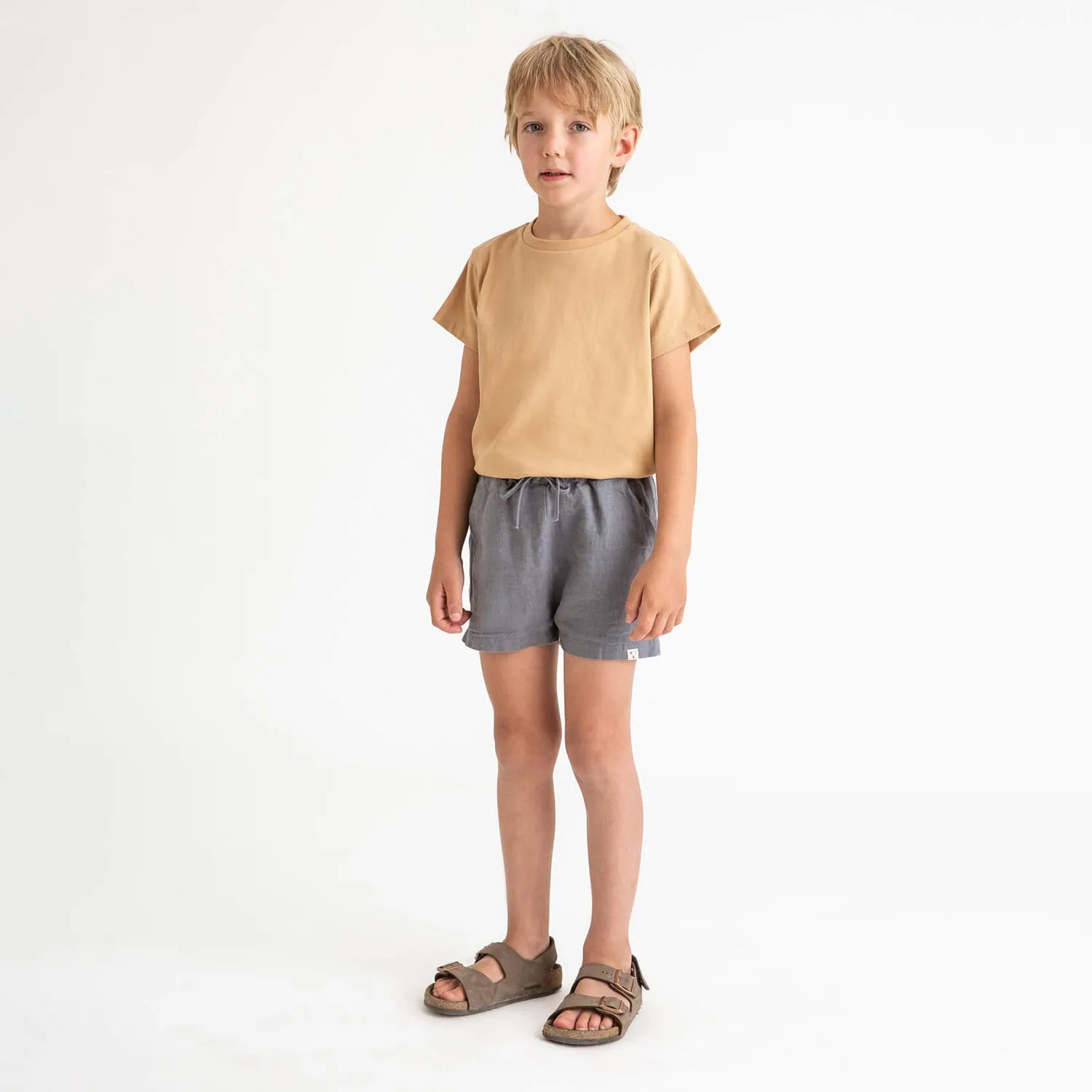 Baby & Kids Linen Shorts - Storm Blue