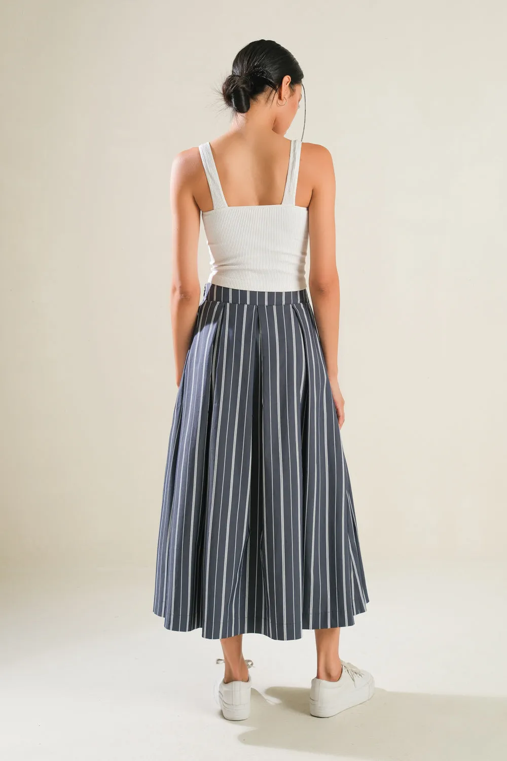 BEHIND THE GRIN WOVEN MIDI SKIRT