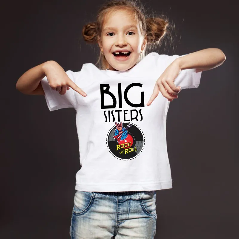 Big Sisters Rock Little Brothers Roll Sibling T-Shirts