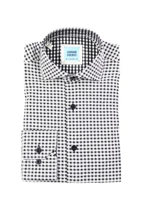 Black and White Gingham with Diamond Pattern