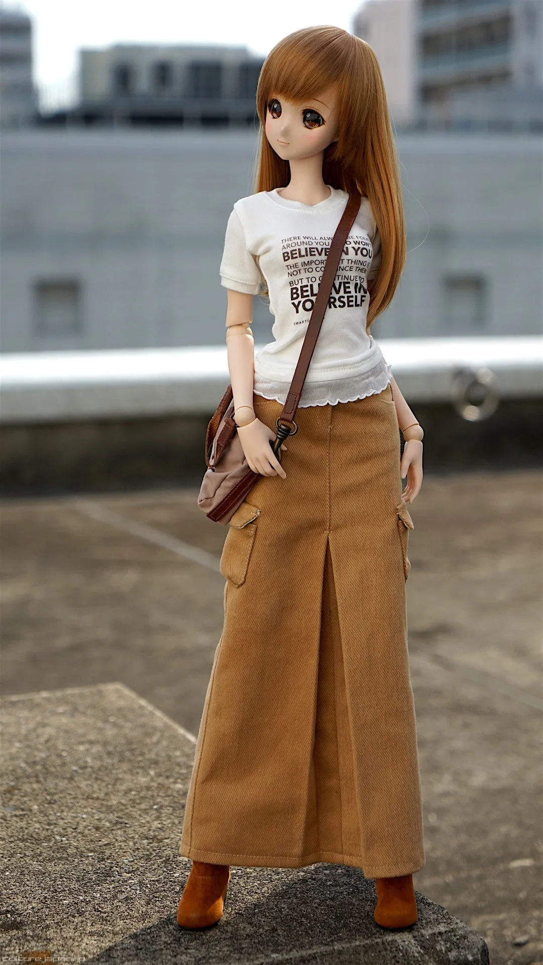 Box Pleat Long Skirt