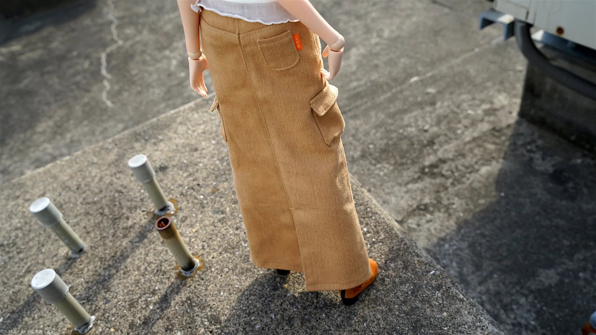 Box Pleat Long Skirt