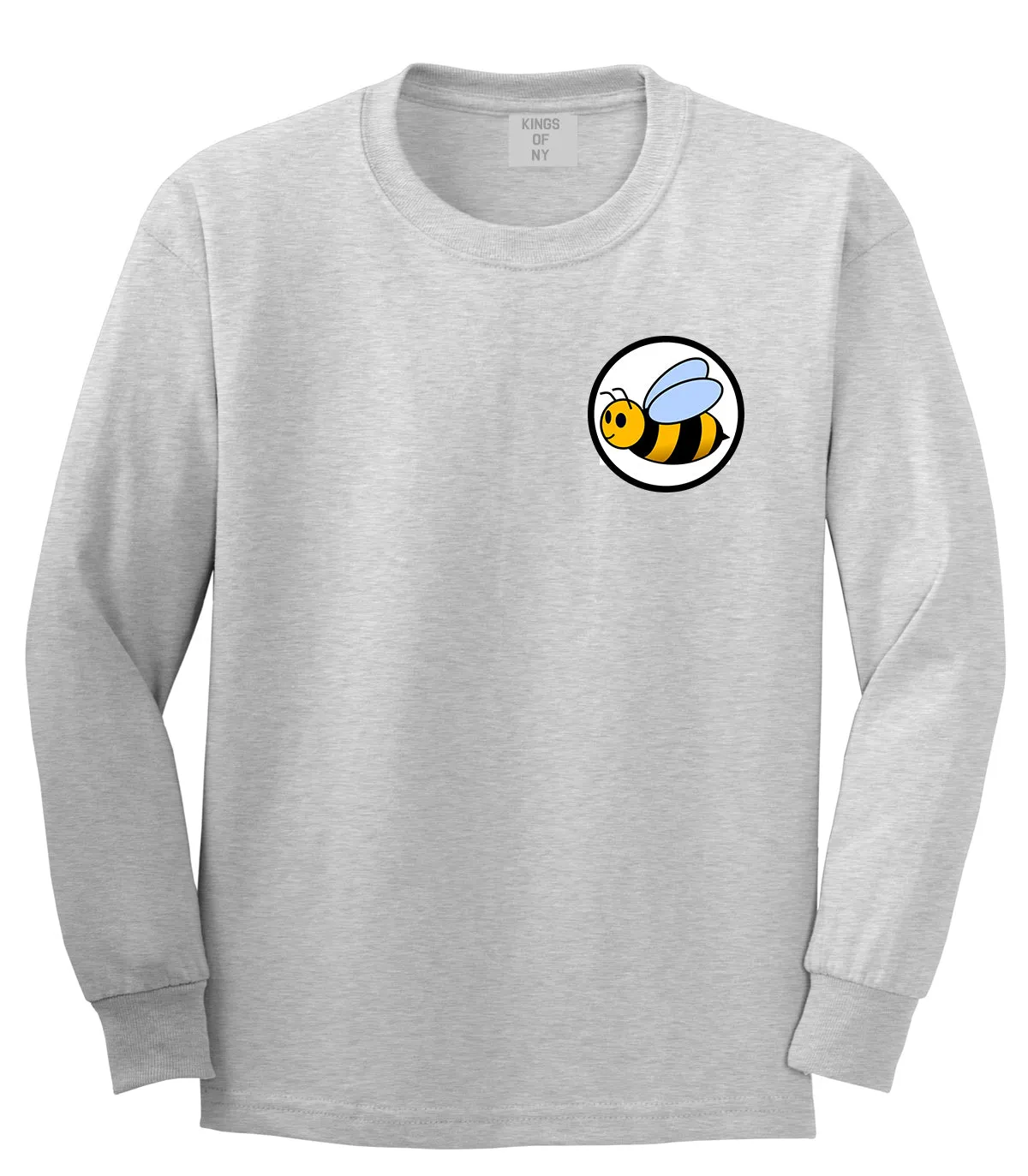 Bumble Bee Chest Mens Long Sleeve T-Shirt