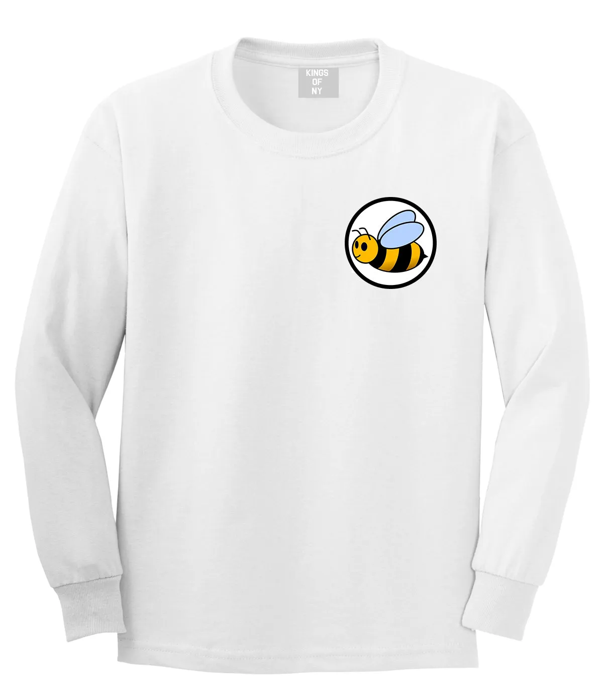 Bumble Bee Chest Mens Long Sleeve T-Shirt