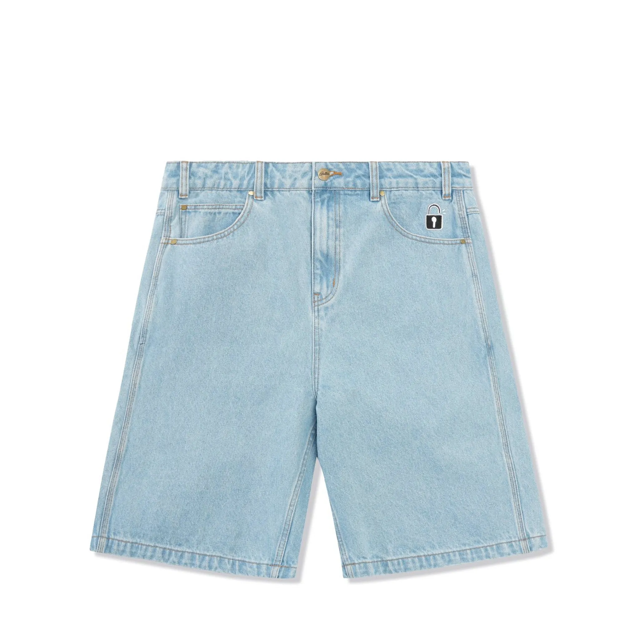 Butter Goods Lock Denim Shorts Light Indigo