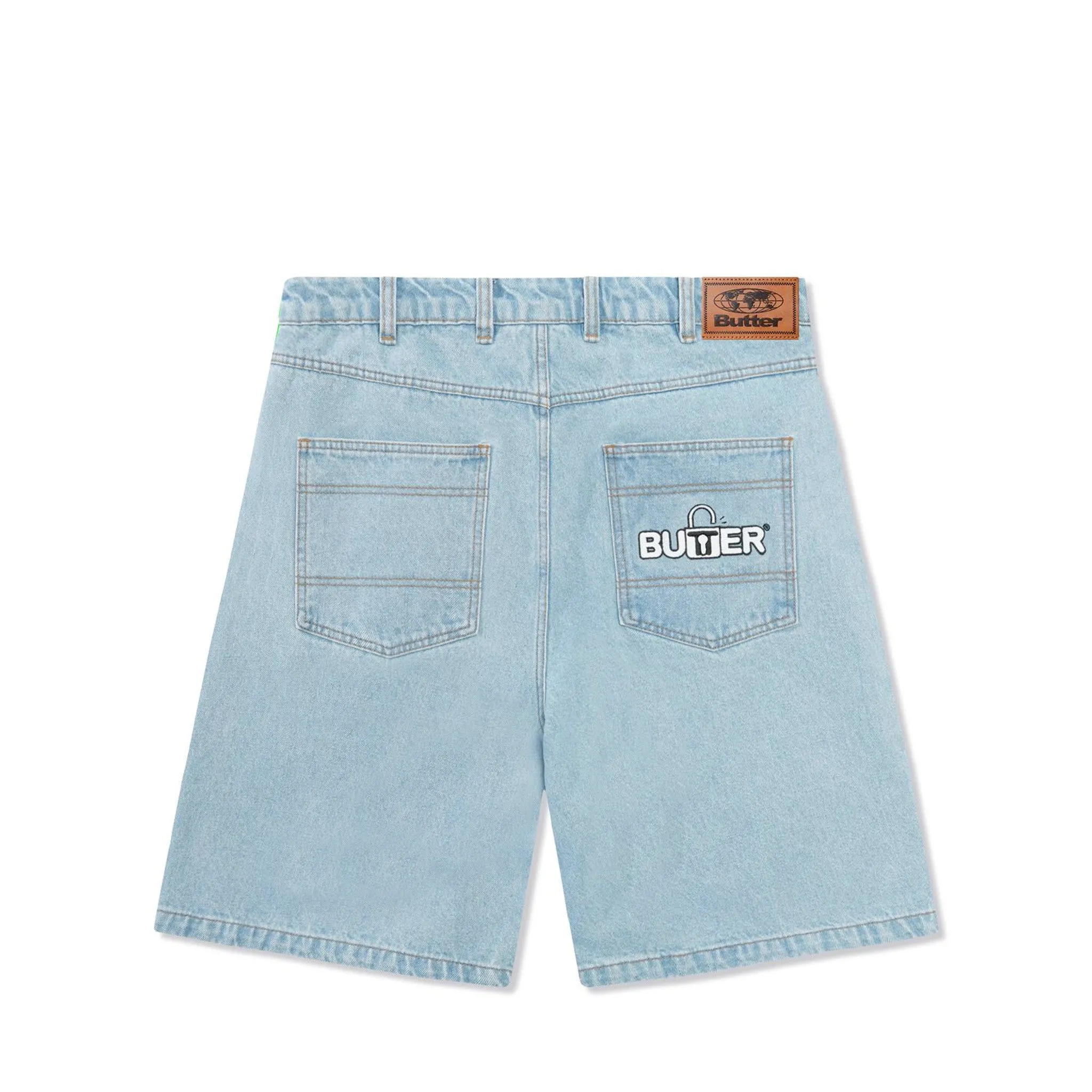 Butter Goods Lock Denim Shorts Light Indigo