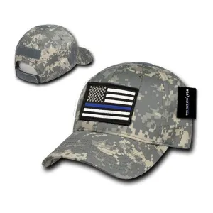 Camo Operator's Cap with Thin Blue Line Patch