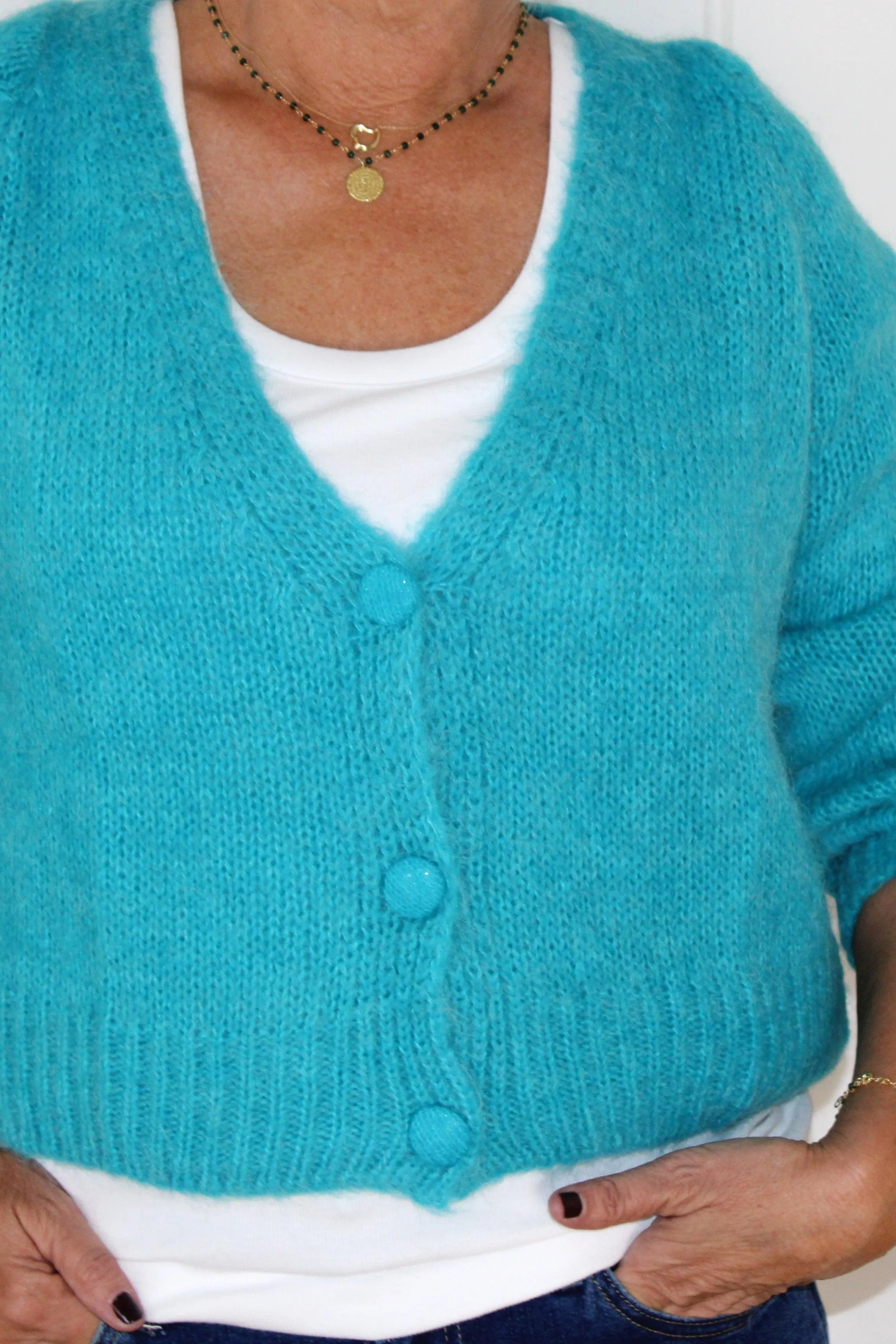 Cardigan | Turquoise