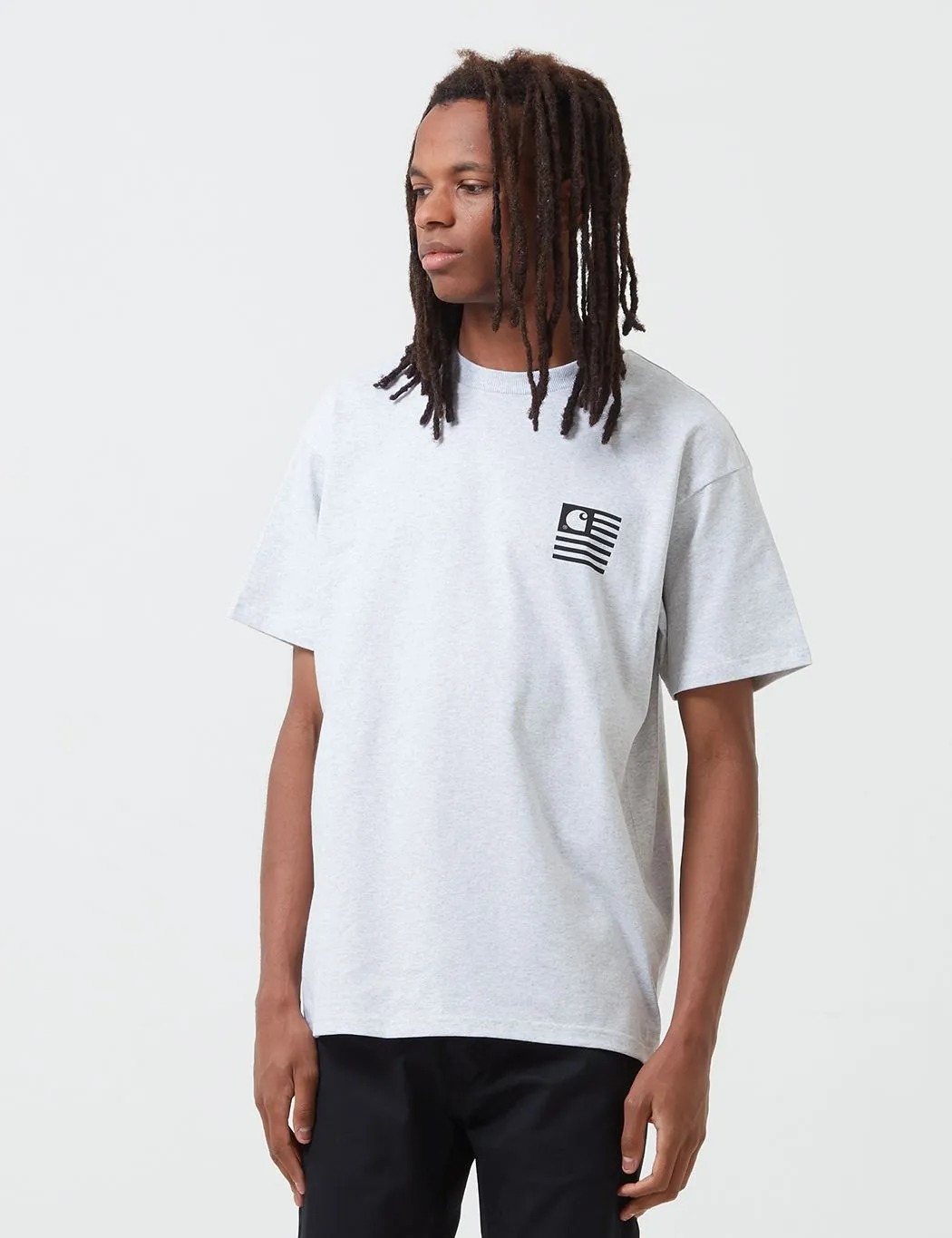 Carhartt-WIP State Chromo T-Shirt - Ash Heather