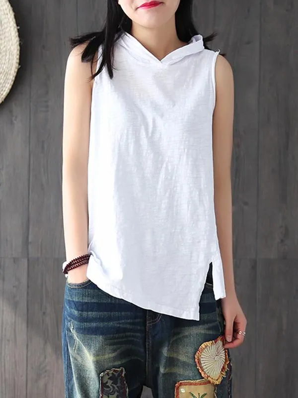 Casual Split-side Hoodie T-shirt