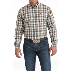 Cinch Men's Plaid Print Button-Down Western Shirt - White