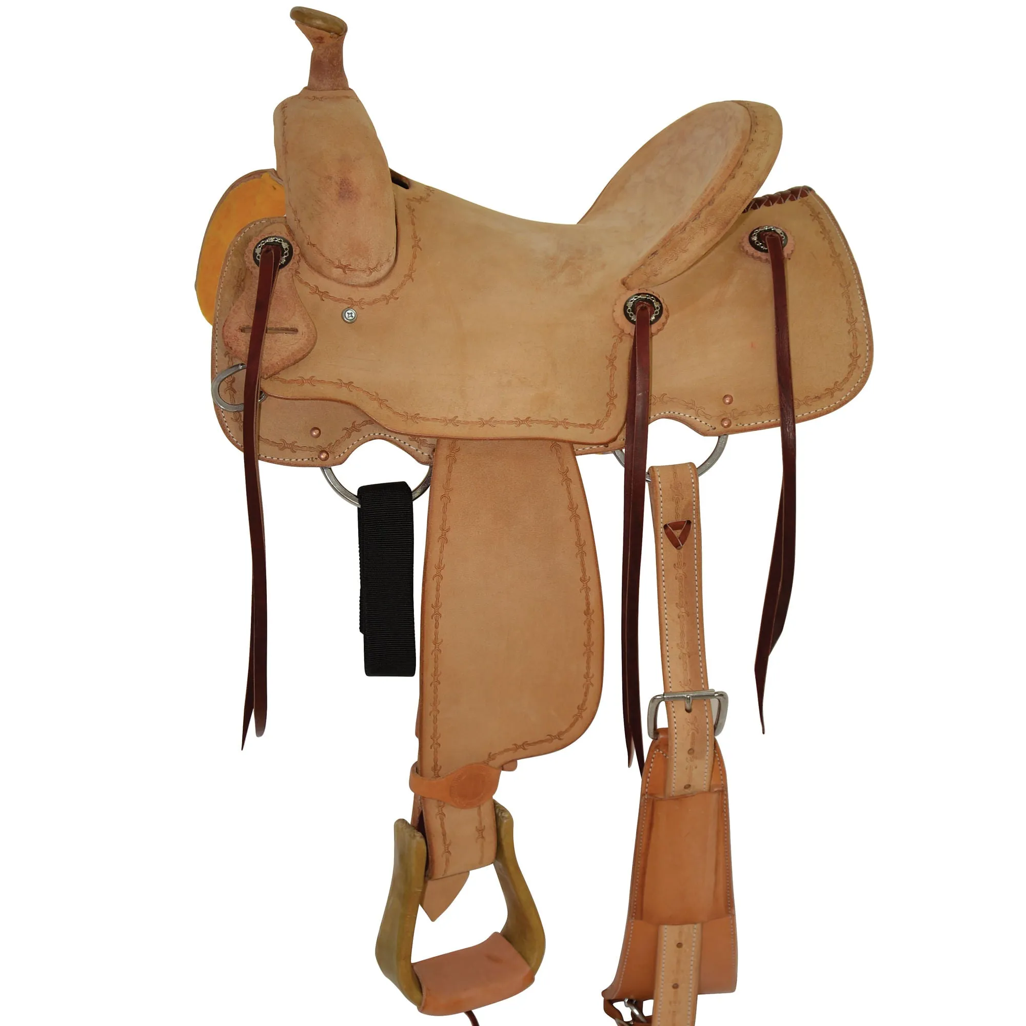 Circle Y Comal All Around Saddle, Regular, Roughout