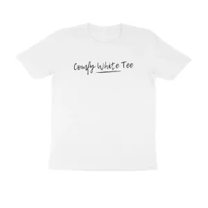 Comfy White Tee Crew Neck T-shirt for Men