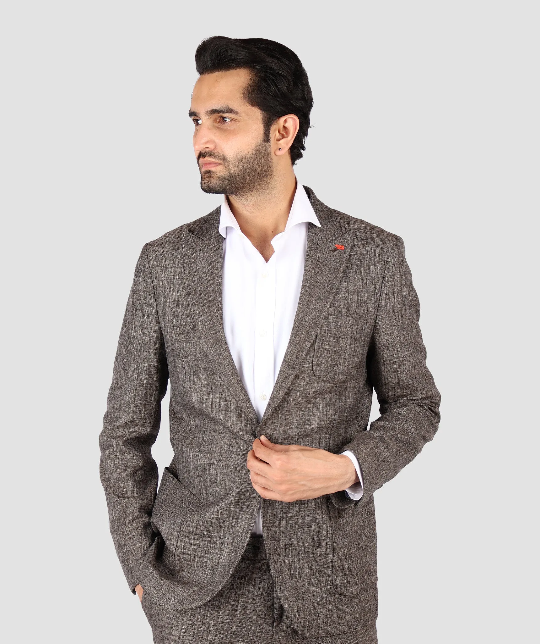 DS Damat Brown Slim Fit Suit