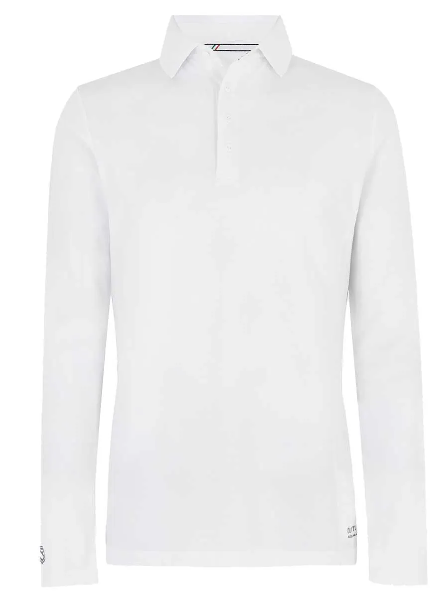 DUBARRY Freshford Unisex Long-Sleeved Technical Polo - White