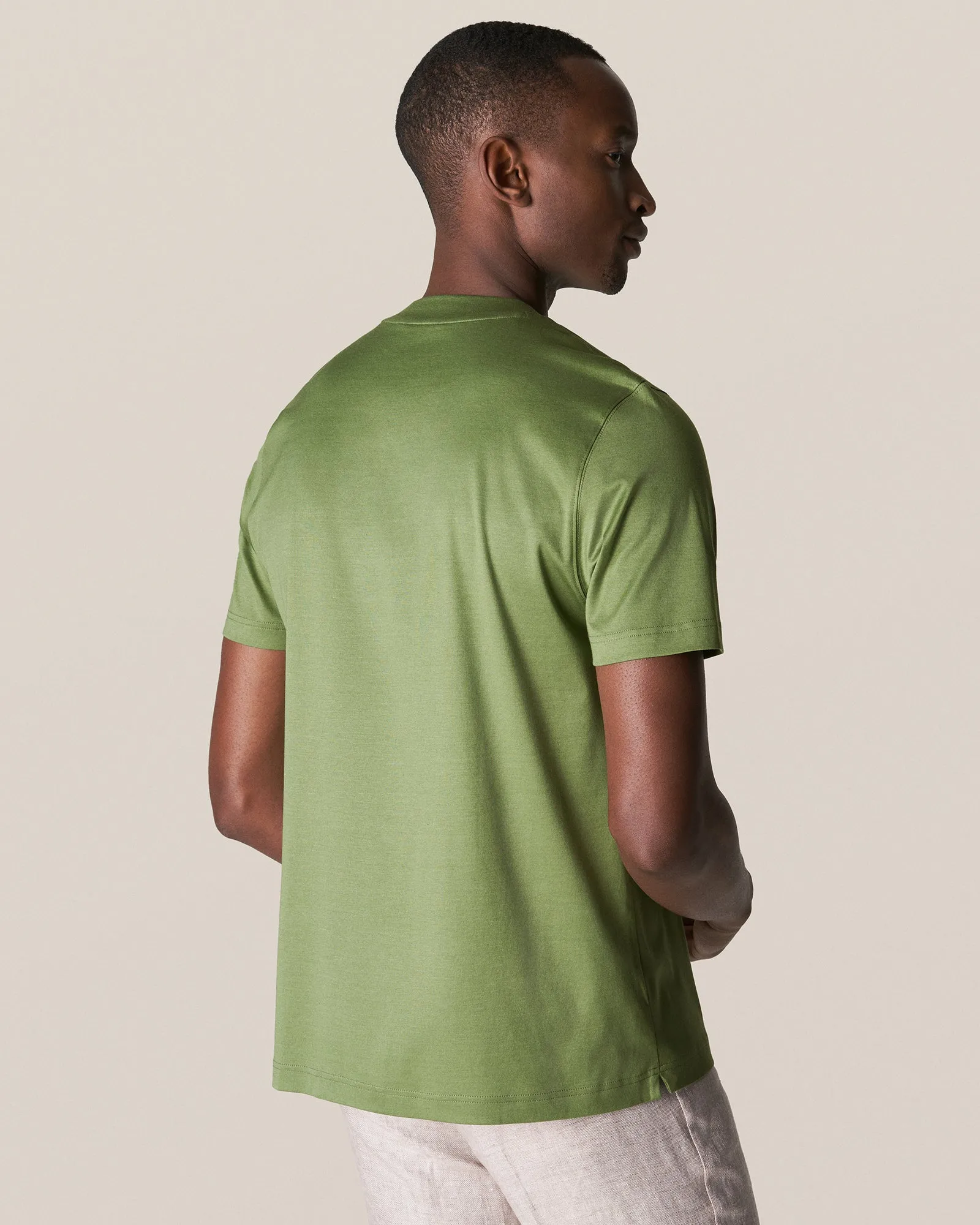 ETON 10000235664 SS FILO DI SCOZIA GREEN CREW T-SHIRT