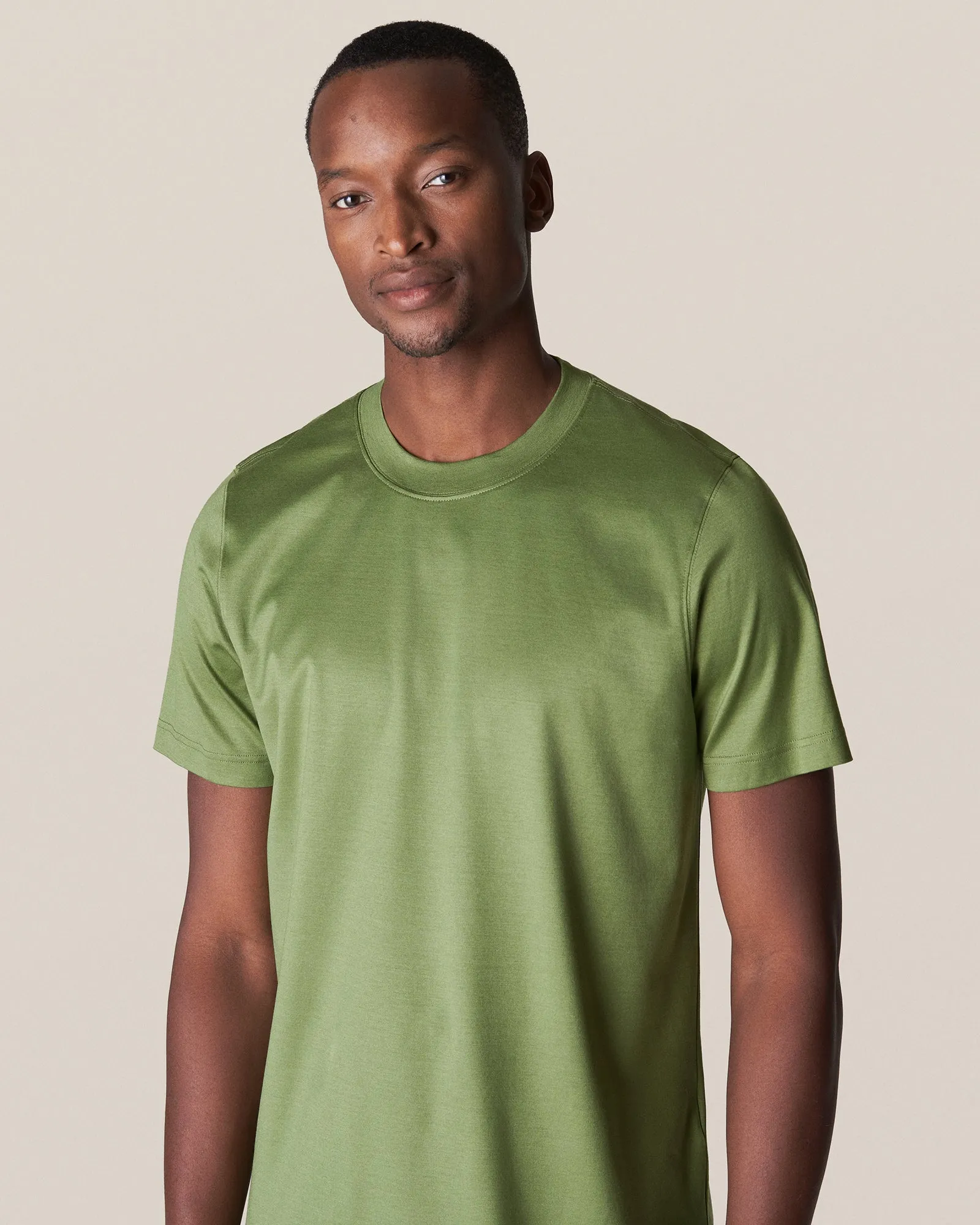 ETON 10000235664 SS FILO DI SCOZIA GREEN CREW T-SHIRT