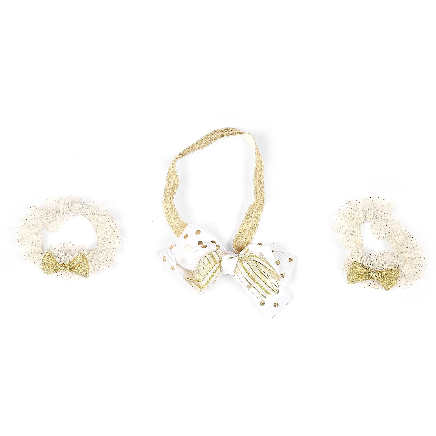 Fairy White And Golden Tutu Skirt And Accessory Set