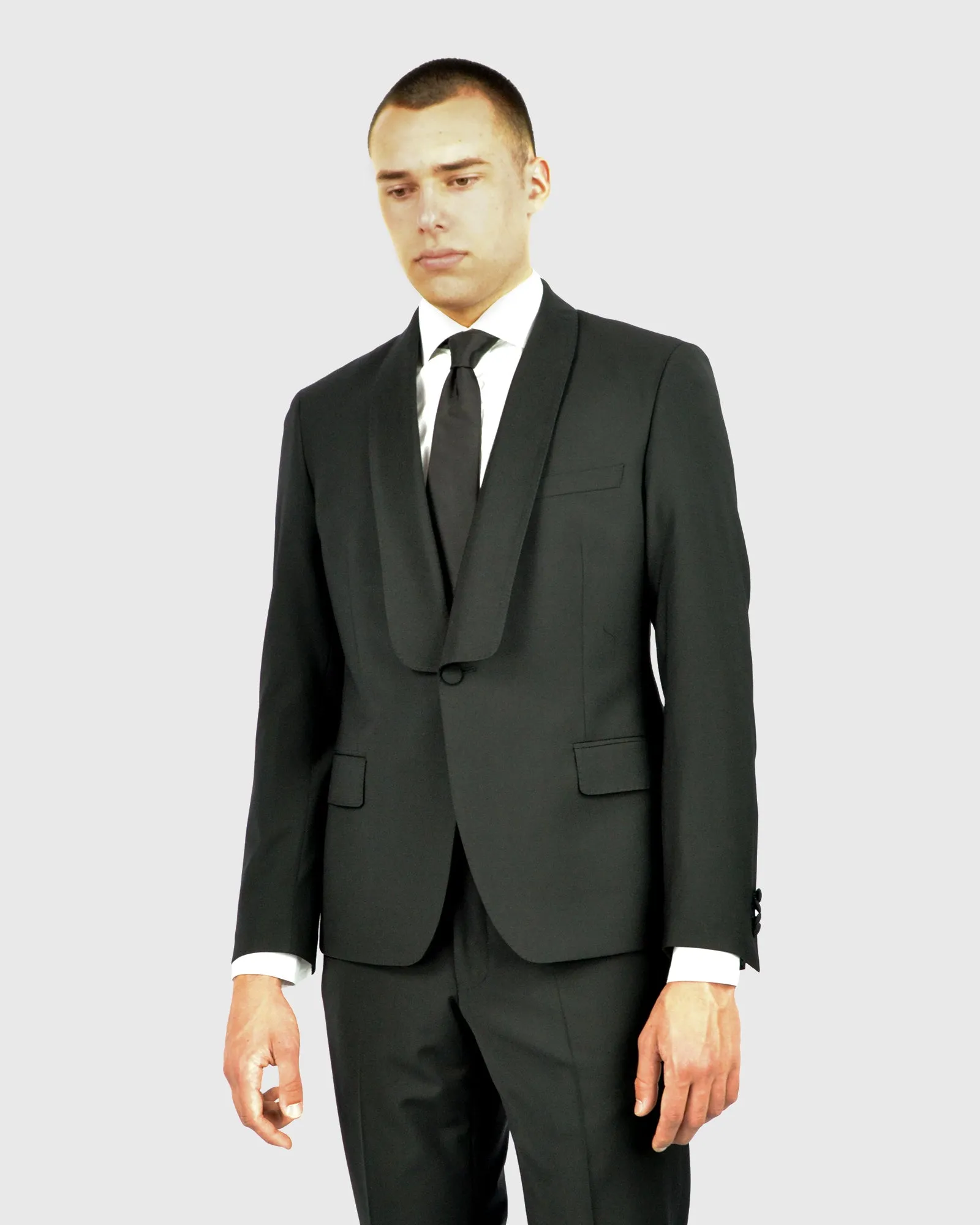 FRANCKINO SARTORIA FSS24 PL.1B 2PSU BLACK NEAPOLITAN TUXEDO