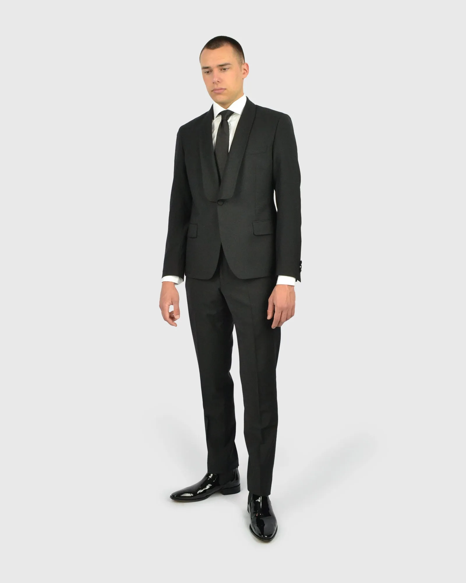 FRANCKINO SARTORIA FSS24 PL.1B 2PSU BLACK NEAPOLITAN TUXEDO