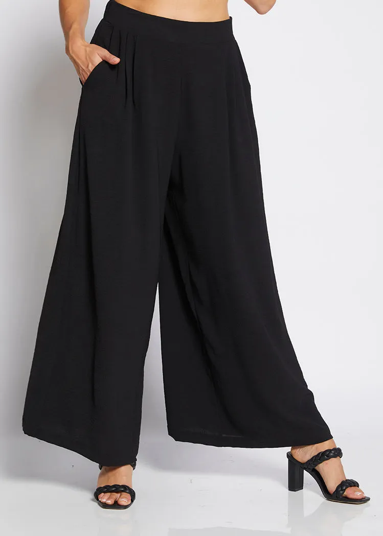 Franco ultra-wide leg pant in black