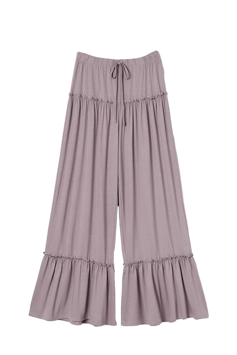 Frilled Wide Leg Pants