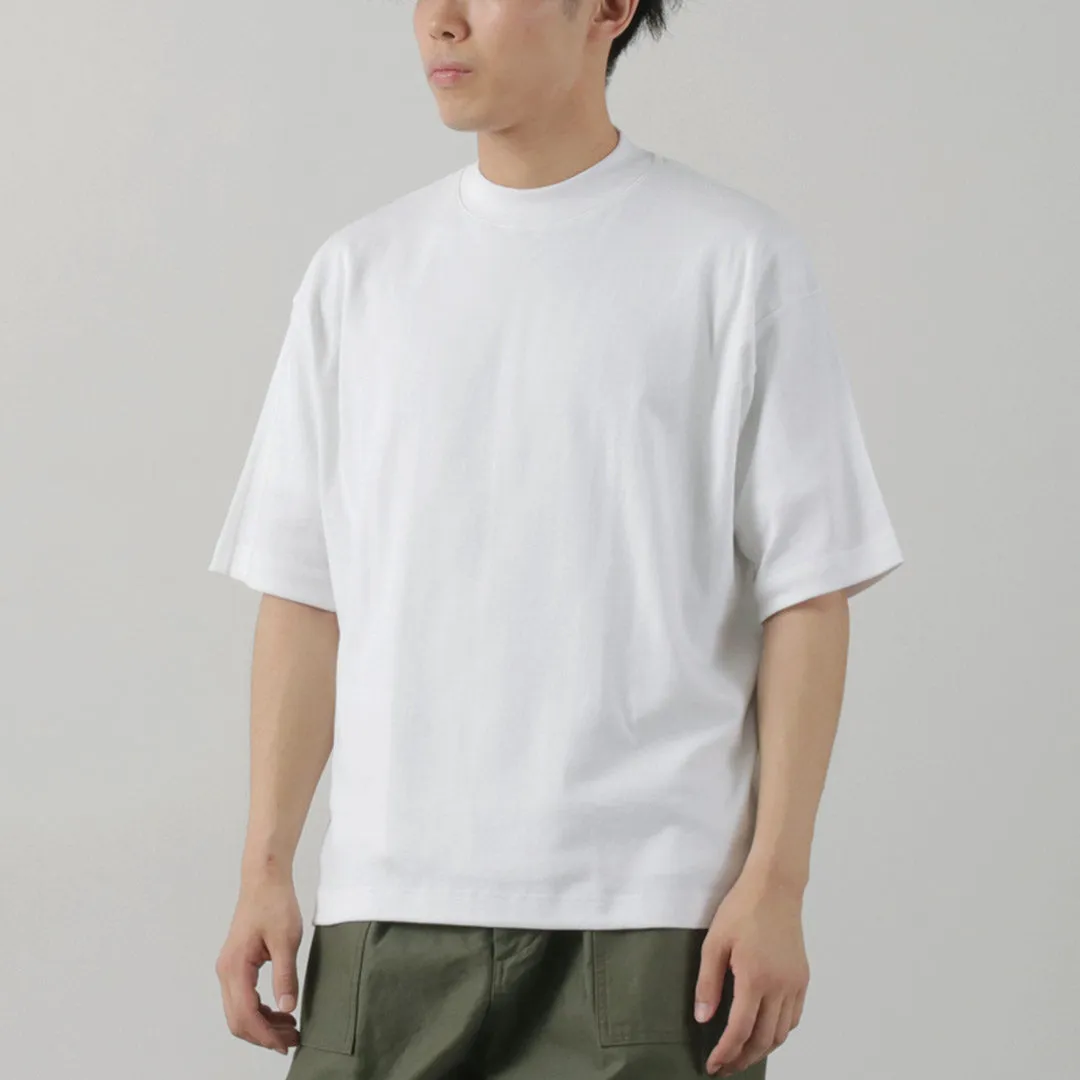 GICIPI / VONGOLA Mock Neck Relaxed Fit Milled T-Shirt