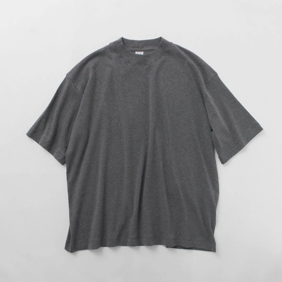 GICIPI / VONGOLA Mock Neck Relaxed Fit Milled T-Shirt