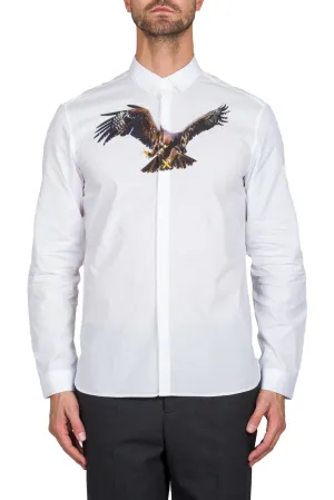 Hawk Print Short Sleeves Shirt