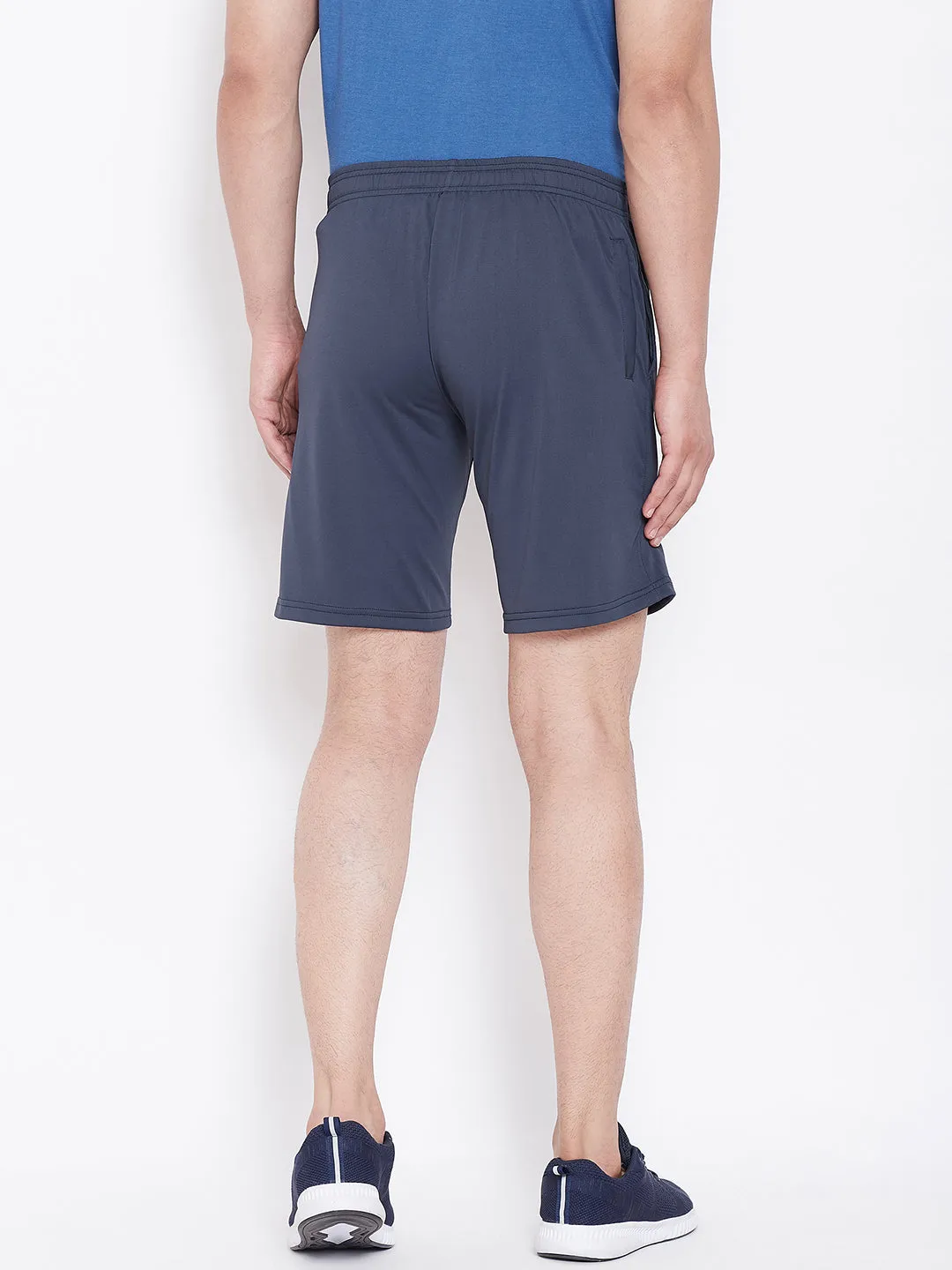 JUMP USA Men Navy Blue Solid Active Wear Shorts