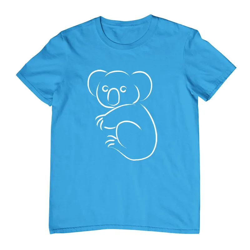 Koala Line Art Childrens T-Shirt (Colour Choices)