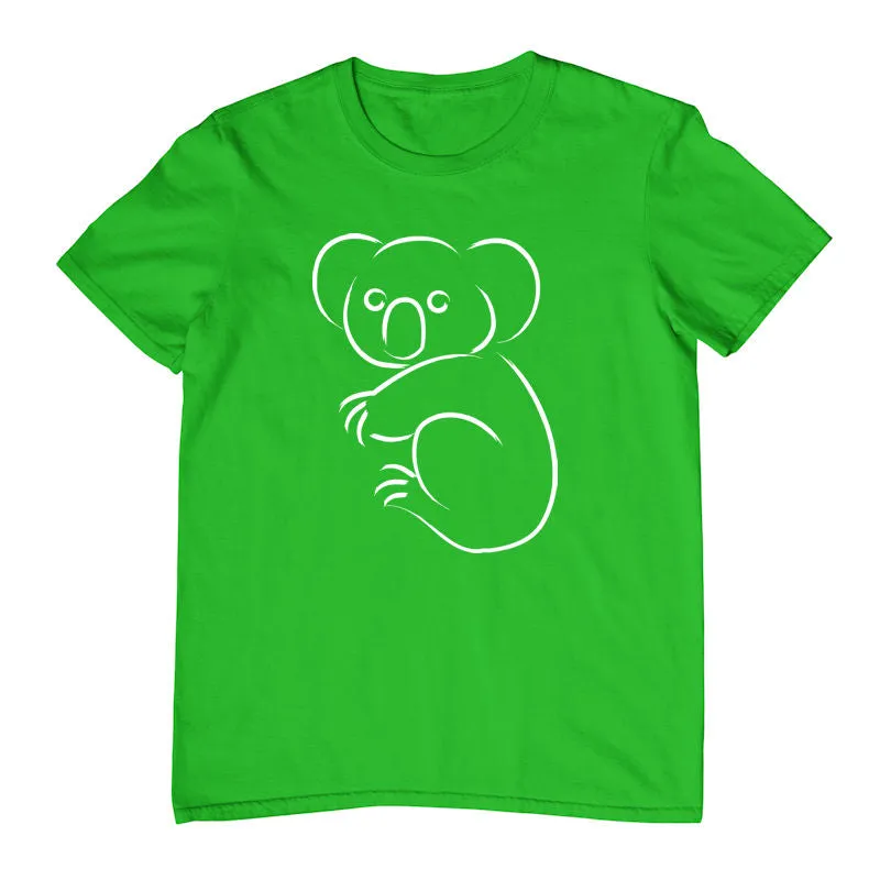 Koala Line Art Childrens T-Shirt (Colour Choices)