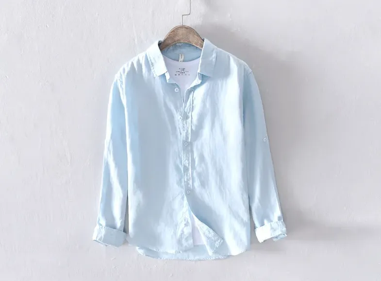 Long-Sleeved Shirt .  Linen