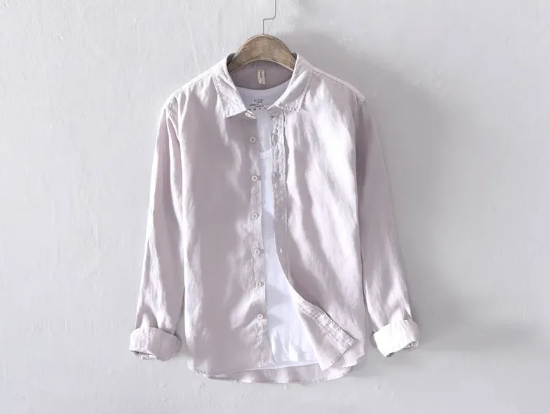 Long-Sleeved Shirt .  Linen