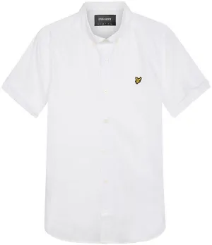 Lyle and Scott Short Sleeve Slim Stretch Poplin Shirt White