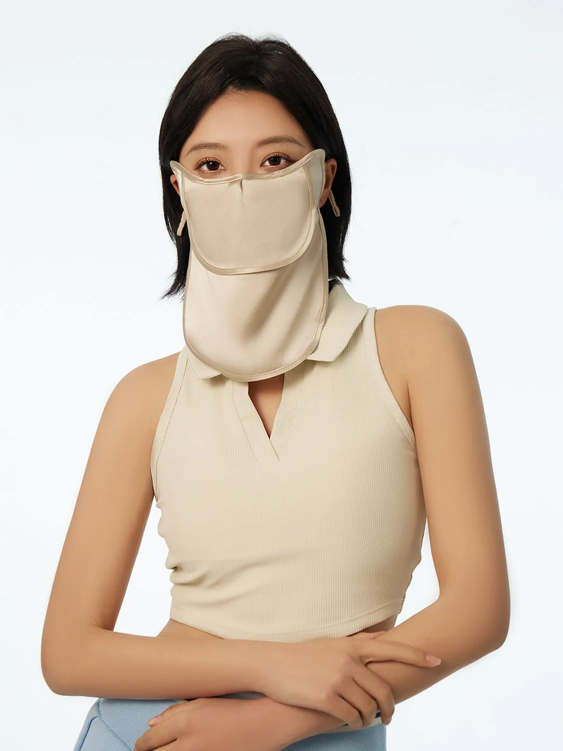 MDOG Breathable Travel Camping Silk Sunscreen Face Mask UPF50 