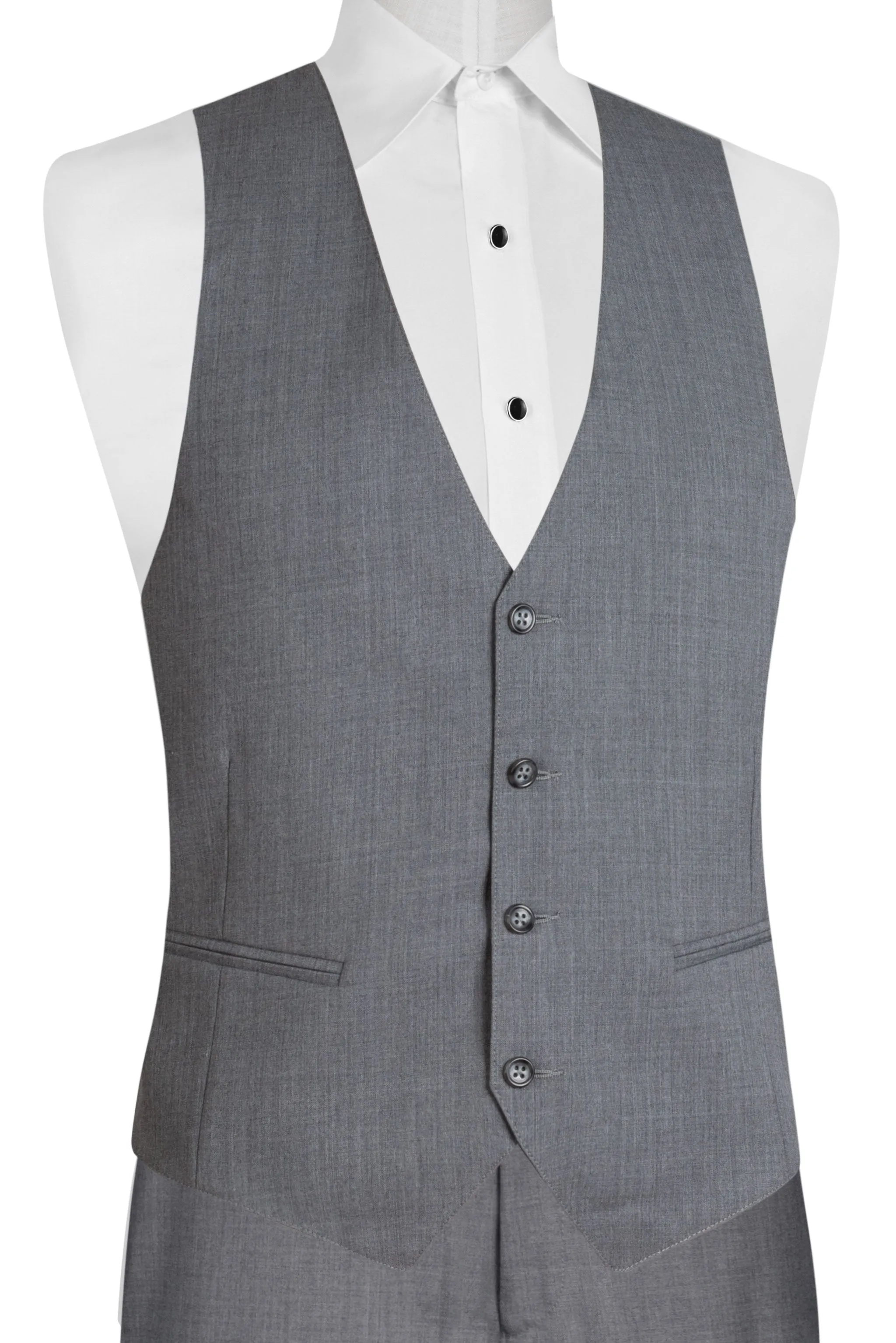 Medium Grey Performance Stretch Suit Separates Vest