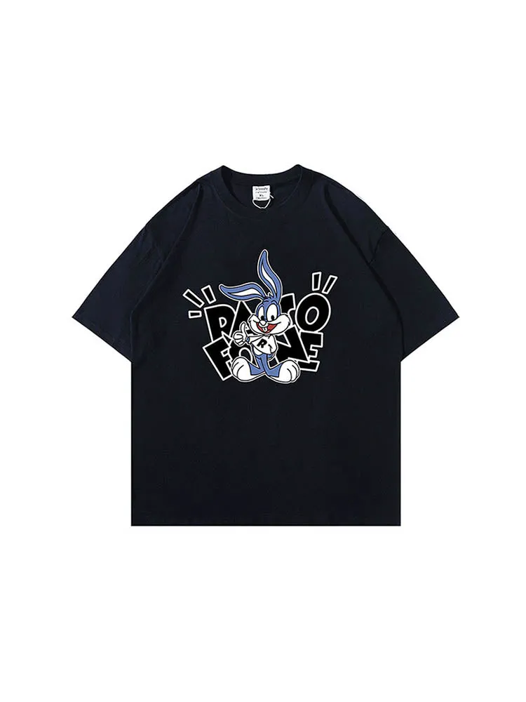 Men'S Cotton T-Shirts With Rabbit Prints