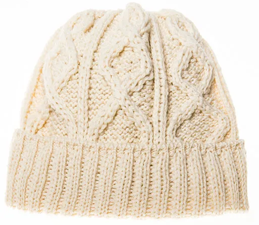 Men's Supersoft Merino Wool Zig-zag Cable Hat by Aran Mills - 5 Colours