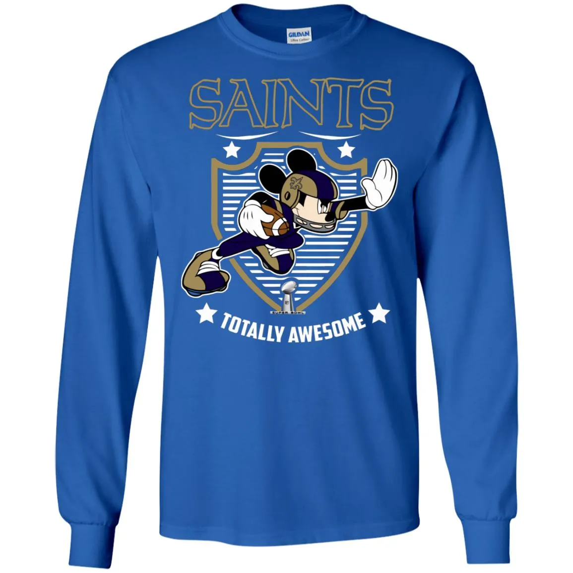 Nfl – New Orleans Saints Totally Awesome Mickey Mouse Super Bowl 2019 Football Men Long Sleeve Shirt