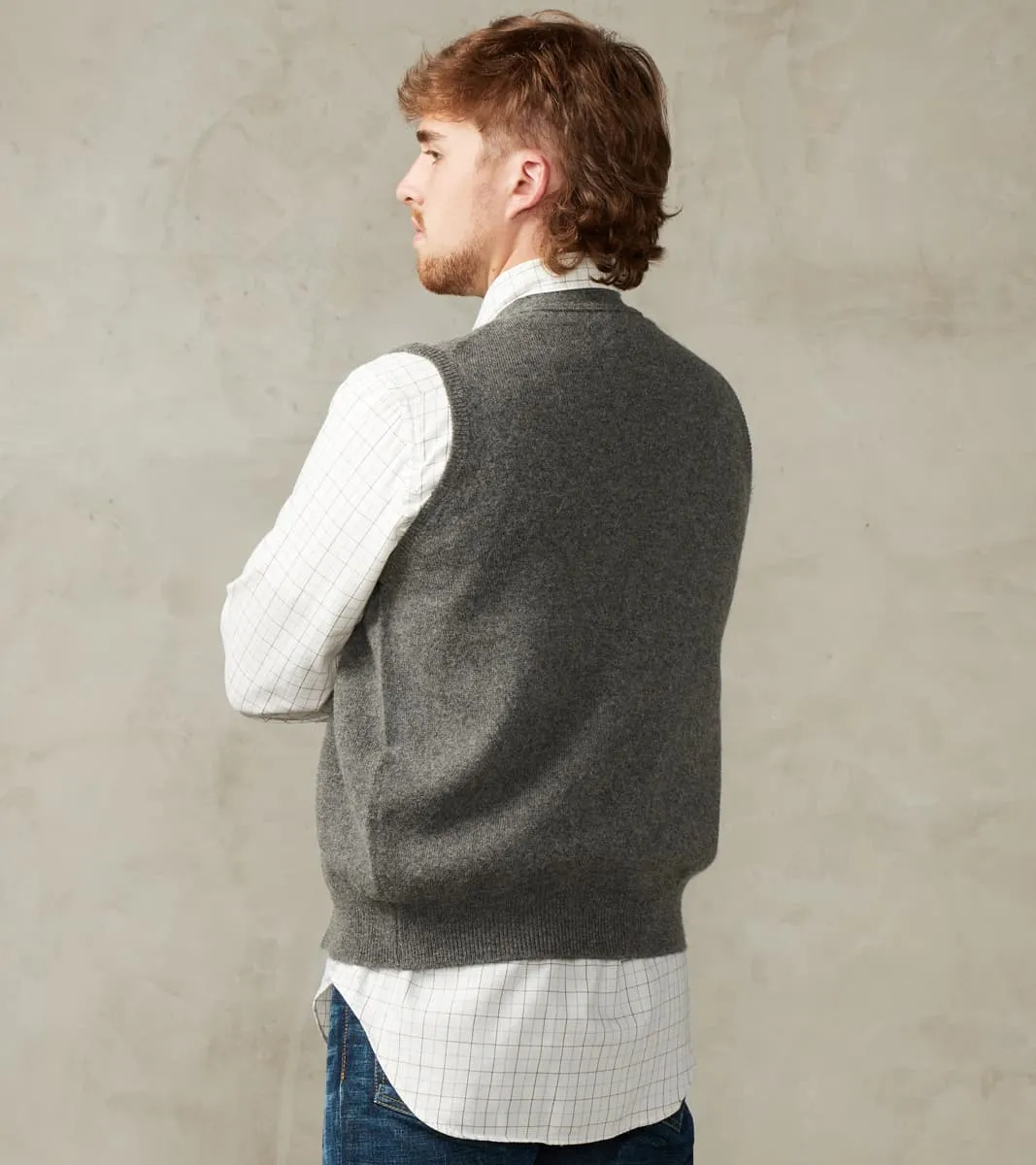 Oxford Camelhair Vest - Derby Grey