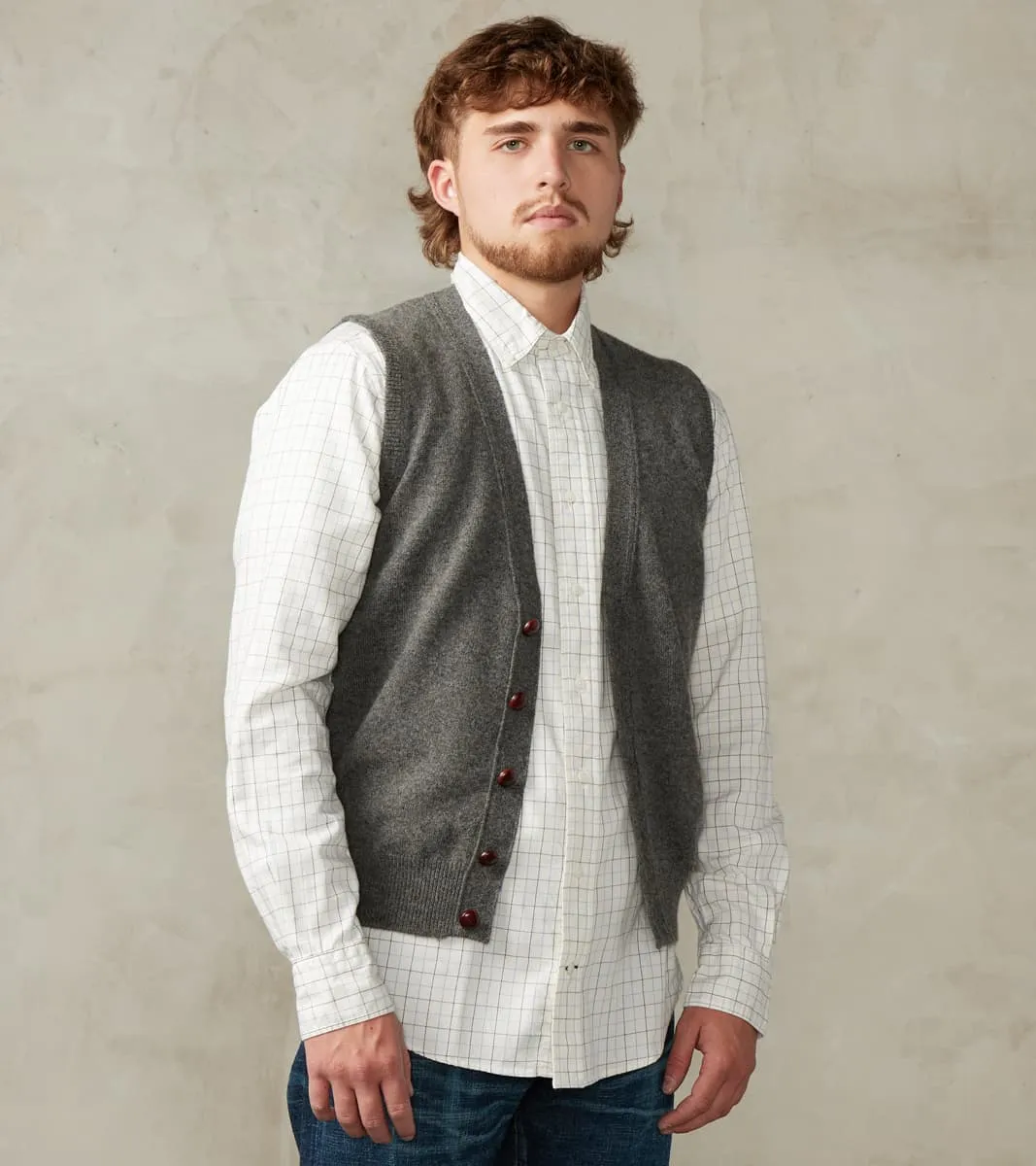 Oxford Camelhair Vest - Derby Grey